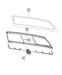 Genuine Mopar Backlite Glass 68333671AG New. Price: $530.40.
