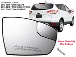 For Mirror Glass W/ Spotter 2013-16 Escape 2013-2018 C-max Passenger Side New. Price: $21.77.