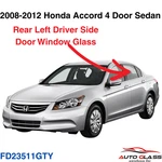 Fits 2008-2012 Honda Accord 4 Door Sedan Driver Side Left Rear Window Glass New. Price: $82.00.