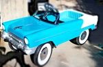 Blue Diamond Classics Retro Tri-five 1955 Chevy Pedal Car Aqua/white Never Used. Price: $245.00.