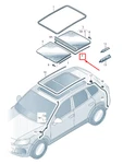 New Vw Touareg Rear Sunroof Glass Seal 7P0877913 Original. Price: $185.47.