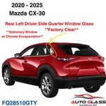 Fits 2020-2025 Mazda CX-30 Driver Left Side Rear Window Quarter Glass Clear New. Price: $160.00.