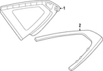 Genuine Bmw Quarter Glass 51-37-7-482-993 New. Price: $170.02.