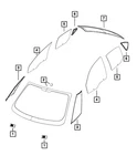 Genuine Mopar Rear Door Glass Left 68518191AA New. Price: $170.40.