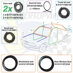 Bmw E30 Coupe 7-PC Weatherstrip Set Doors/sunroof/trunk/hood/front+rear Windows New. Price: $318.50.