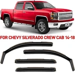 Rain Guards Vent Visors Shade For 2014-2018 Chevrolet (chevy) Silverado Crew Cab New. Price: $62.99.