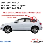 Fits 2009-2017 Audi SQ5 Driver Rear Left Side Quarter Glass Window Tinted New. Price: $320.00.