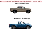 Fits 2016-2023 Toyota Tacoma Passenger Right Side Front Door Window Glass New. Price: $72.00.