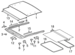 Scion Sun Roof Glsss Panel 63201-21170 Oem Used. Price: $249.00.