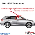 Fits 09-16 Toyota Venza Passenger Right Side Front Door Window Glass Tempered New. Price: $95.00.