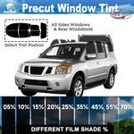 Precut All Side + Rear Window Film Any Tint Shade % For Nissan Armada 2004-2016 New. Price: $39.99.