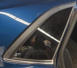20 21 22 23 24 Atlas Cross Sport Right Quarter Window Glass, Black Moulding Used. Price: $155.00.