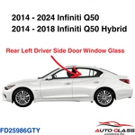 Fits 2014-2024 Infiniti Q50 Driver Left Side Rear Door Window Glass New. Price: $110.95.