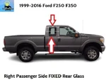 9C3Z2825712B 1999-16 Ford F250 Extended Cab Rear Right Door Fixed Glass Window Used. Price: $79.00.