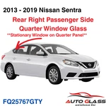 Fit 13-19 Nissan Sentra Passenger Right Side Quarter Window Glass Chrome Style New. Price: $175.00.