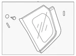 Genuine Mitsubishi Quarter Glass 6121A767 New. Price: $632.54.