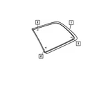 Genuine Mopar Quarter Window Glass Right 68334900AB New. Price: $224.00.